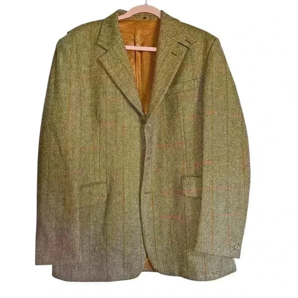 Lambourne Sz 42 L Wool Tweed Action Back Suit Jacket Heritage Academia Office - Picture 1 of 13
